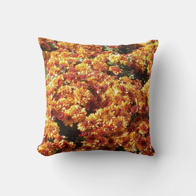 Autumn Mums Cushion (Front)