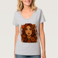 Autumn Muse – Woman with Fall Flowers