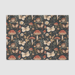 Autumn Mushroom and Flowers Fall Decoupage Tissue Paper