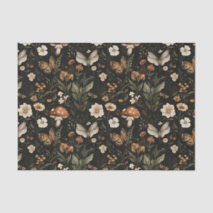 Autumn Mushroom and Flowers Fall Decoupage Tissue Paper