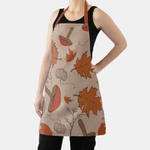 Autumn Mushrooms Apron