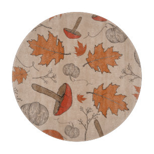 Autumn Mushrooms  Cutting Board
