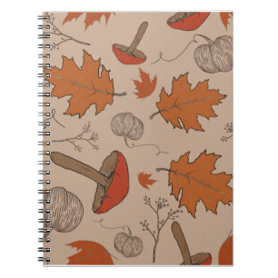 Autumn Mushrooms   Notebook