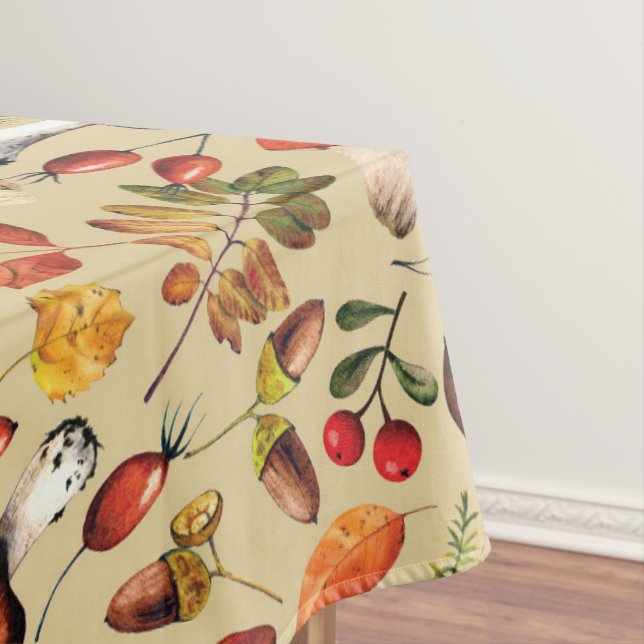 Autumn mushrooms  tablecloth (In Situ)