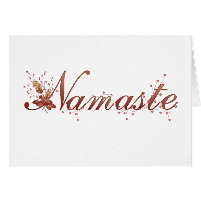 Autumn Namaste Card (Front Horizontal)