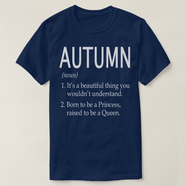 Autumn Name Gift T-Shirt (Design Front)