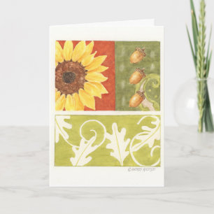 Autumn Nature Collage Blank Greeting Card