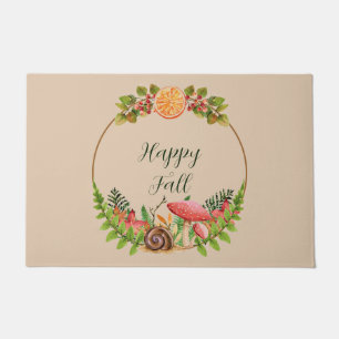 Autumn nature with customisable text doormat