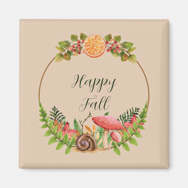 Autumn nature with customisable text  magnet (Front)