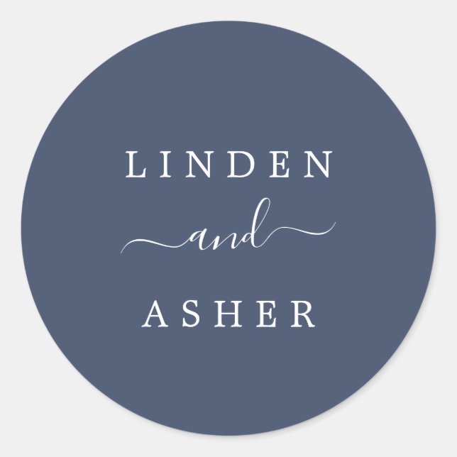 Autumn | Navy Wedding Envelope Seals (Front)