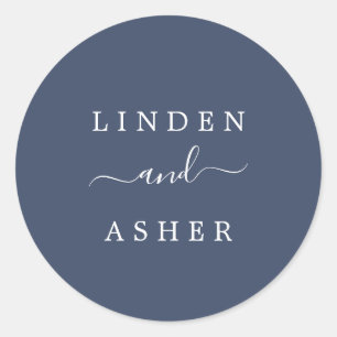 Autumn Navy Wedding Envelope Seals