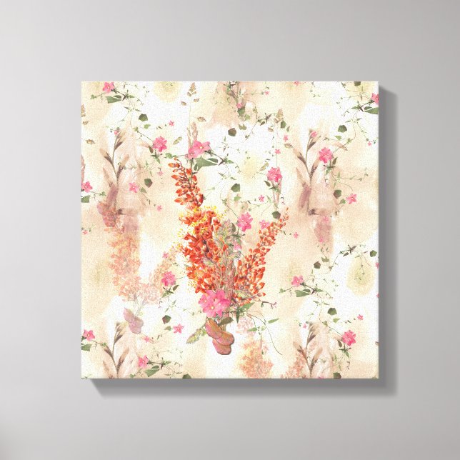 Autumn Neutral-toned Elegant Botanical theme Canvas Print (Front)