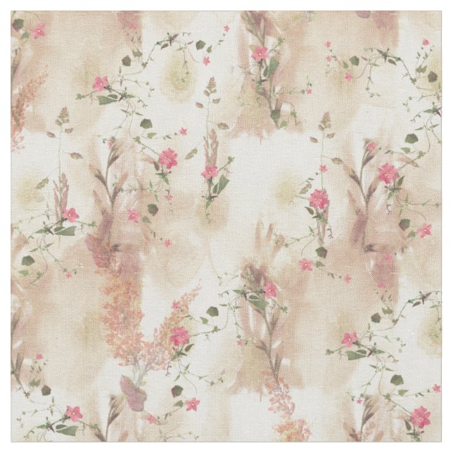 Autumn Neutral-toned Elegant Botanical theme Fabric (Close Up)