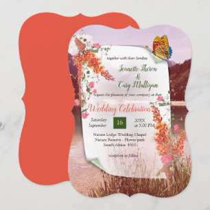 Autumn Neutral-toned Elegant Botanical theme Invit Invitation