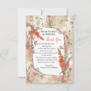 Autumn Neutral-toned Elegant Botanical theme RSVP Card