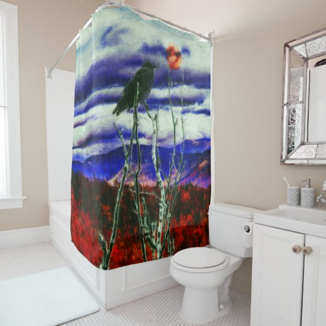 Autumn Night Shower Curtain (In Situ)