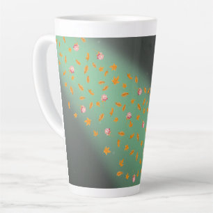 Autumn Night Sky & Roses Night Sky Latte Mug