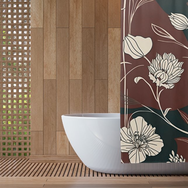 Autumn Noir Bloom Shower Curtain (Creator Uploaded)