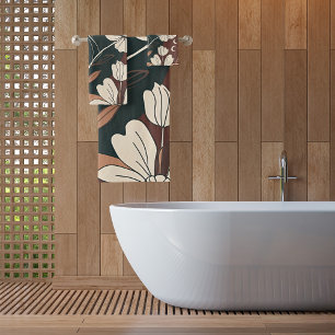 Autumn Noir Blossoms Bath Towel Set