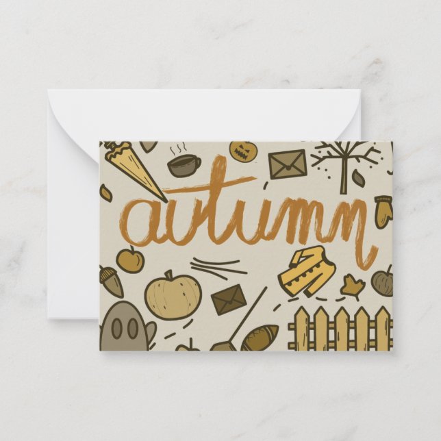 Autumn Note Card with Envelope Fall (Front)