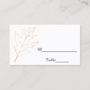Autumn Oak Leaf Wedding Place Card