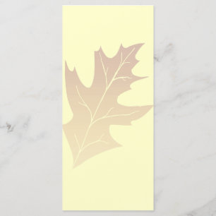 Autumn Oak Leaf Wedding Program Programme