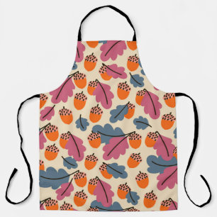 Autumn Oak: Leaves and Acorns Pattern Apron