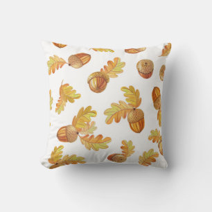 Autumn oak leaves: colourful pattern. cushion