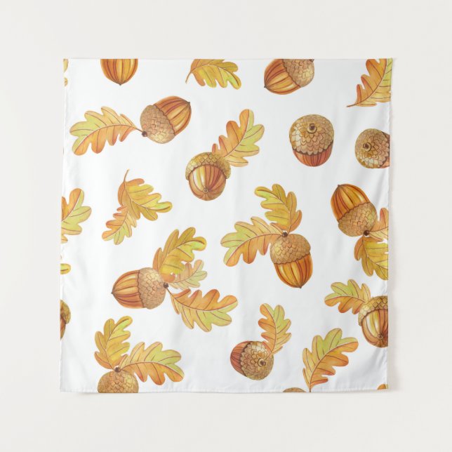 Autumn oak leaves: colourful pattern. tapestry (Front)