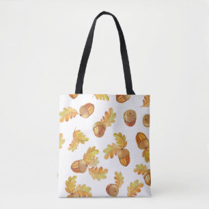 Autumn oak leaves: colourful pattern. tote bag