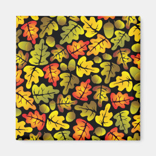 autumn oak leaves magnet