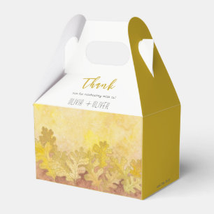 Autumn Oak Leaves Wedding Favour Box