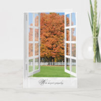 Autumn Oak Tree in window sympathy
