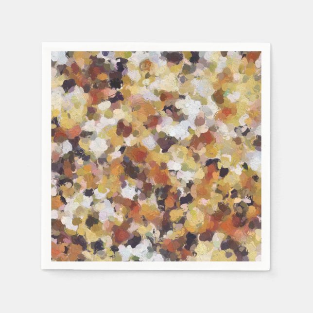 Autumn Oil Abstract Napkin (Front)