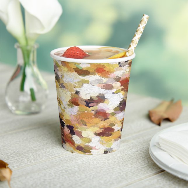 Autumn Oil Abstract Paper Cups (Insitu)