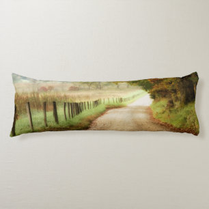 Autumn on a Country Road Body Cushion