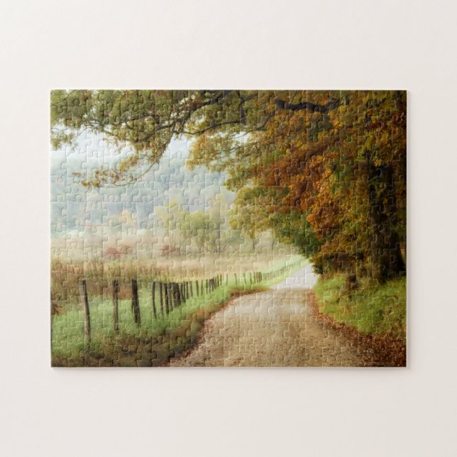 Autumn on a Country Road Jigsaw Puzzle (Horizontal)