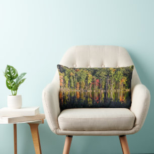 Autumn On Beardsley Pond Lumbar Cushion