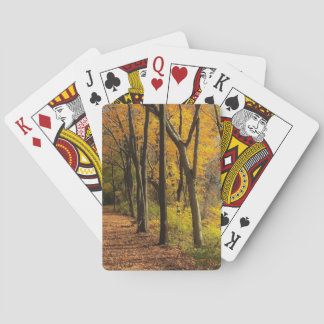 Autumn on the Bike Trail II Playing Cards