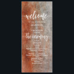 Autumn Orange Grey Watercolor Wedding Program Programme<br><div class="desc">Autumn Orange Grey Watercolor Simple & Modern Design. Wedding Program With trendy brush script font! ~ Check my shop to see the entire wedding suite for this design!</div>