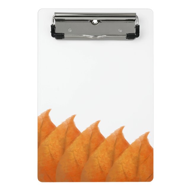 Autumn Orange Leaves Mini Clipboard (Front)