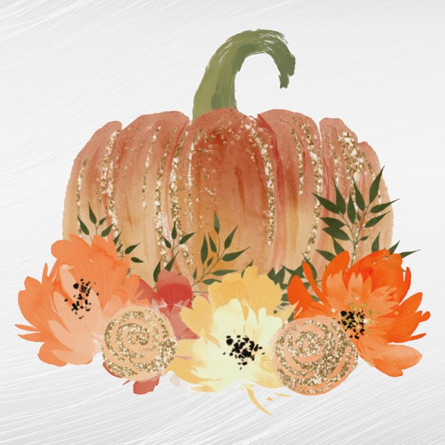 Autumn Orange Pumpkins Floral (Creator Uploaded)