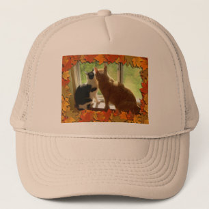Autumn Orange Tabby Cats Trucker Hat