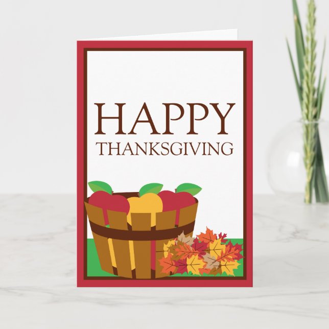 Autumn Orchard Thanksgiving Greeting Card (Front)