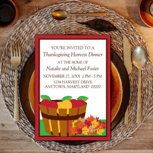 Autumn Orchard Thanksgiving Invitation