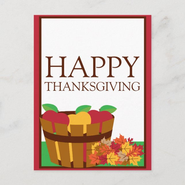 Autumn Orchard Thanksgiving Postcard (Front)