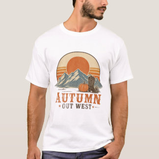 Autumn Out West Vintage Western Fall Design T-Shirt