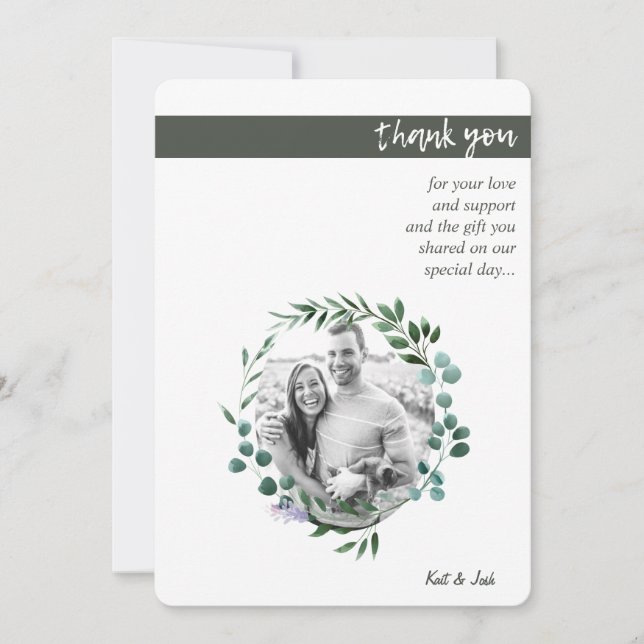 Autumn Oval Wreath Thank You (Front)