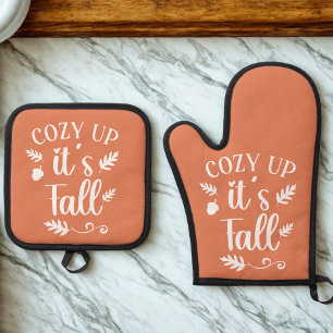 Autumn Oven Mitt & Pot Holder Set