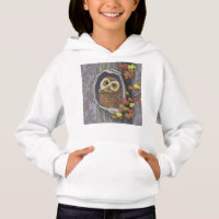 Autumn Owl and Fall Colours Hoodie